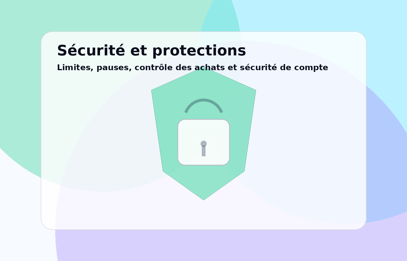 Illustration sécurité et protections (verrou, bouclier)